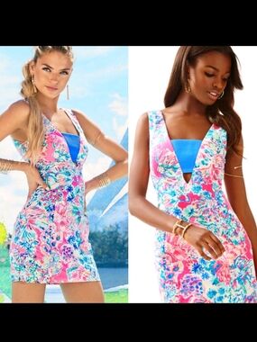 Lilly Pulitzer Cassa Sleeveless Shift Dress in Tiki Pink Gypsea Size 0